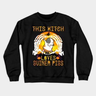 This Witch Loves Guinea Pigs Halloween (109) Crewneck Sweatshirt